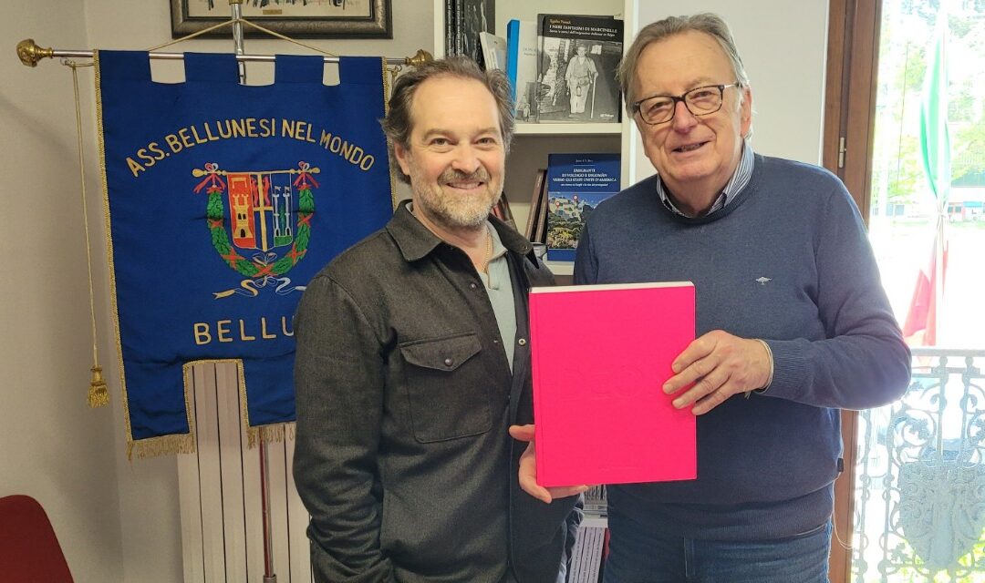 L’architetto Luca Deon in visita alla sede dell’Associazione Bellunesi nel Mondo