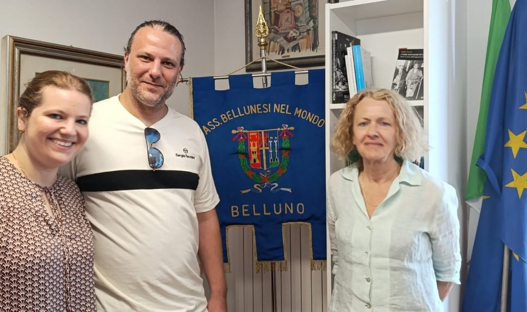 La famiglia di Angelo Grando in visita all’Associazione Bellunesi nel Mondo