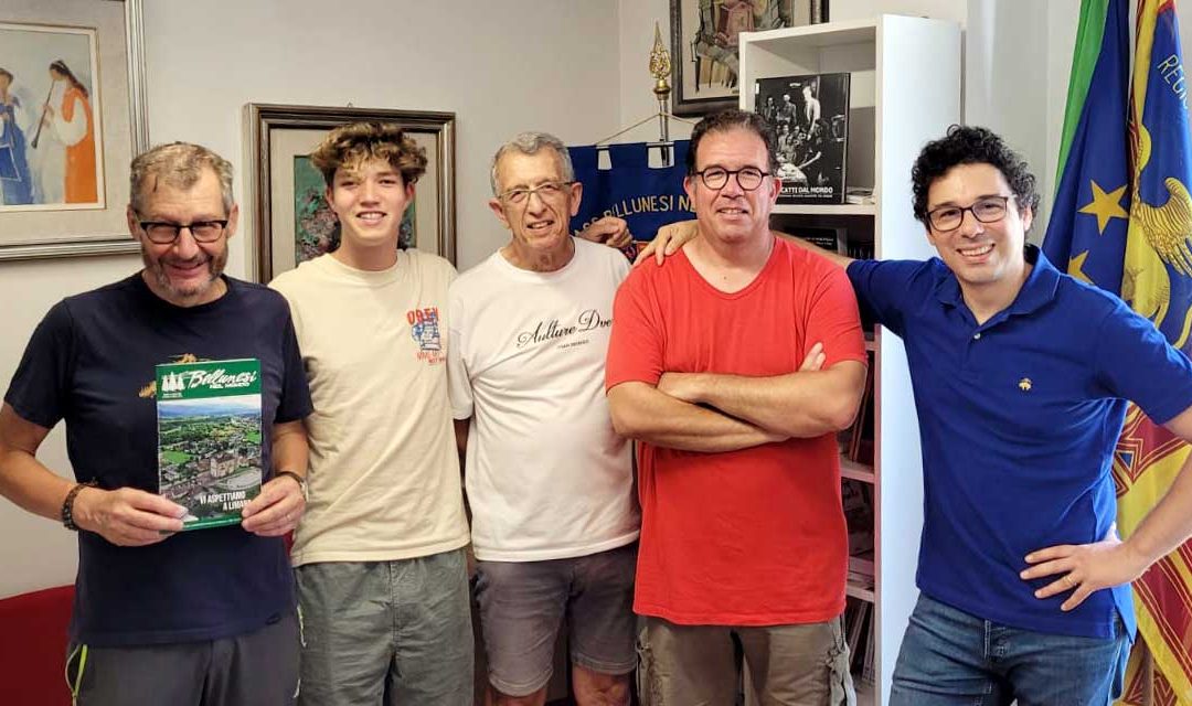 Tre generazioni di soci Abm in visita da Liegi alla sede dell’Associazione Bellunesi nel Mondo
