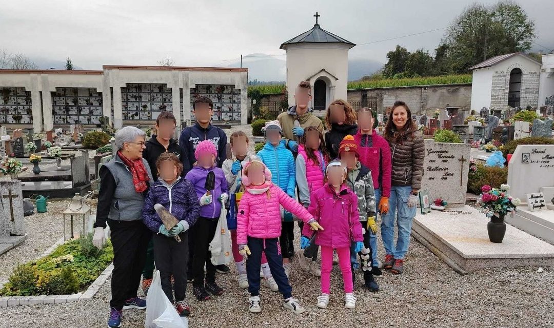 Pedavena, i bambini dell’ACR ridanno dignità alle tombe abbandonate
