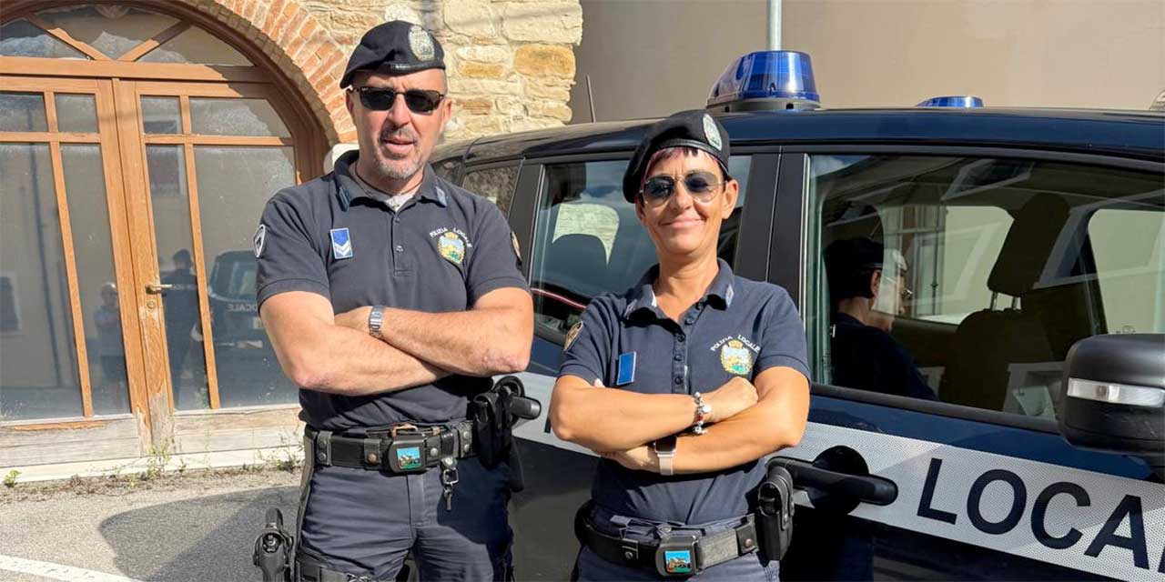 polizia_locale_borgo_valbelluna in foto, i nuovi agenti: Di Leo Alessandro e Da Rin Genny