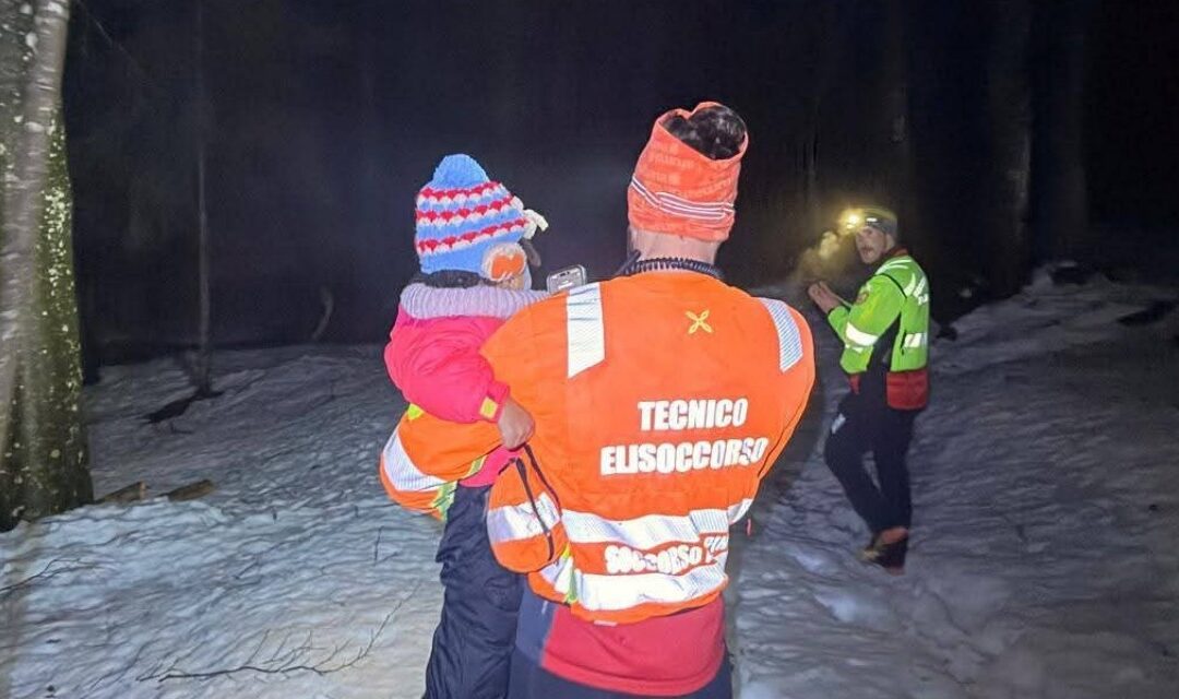 Tonezza del Cimone, ritrovata la bimba di 3 anni scomparsa nel pomeriggio