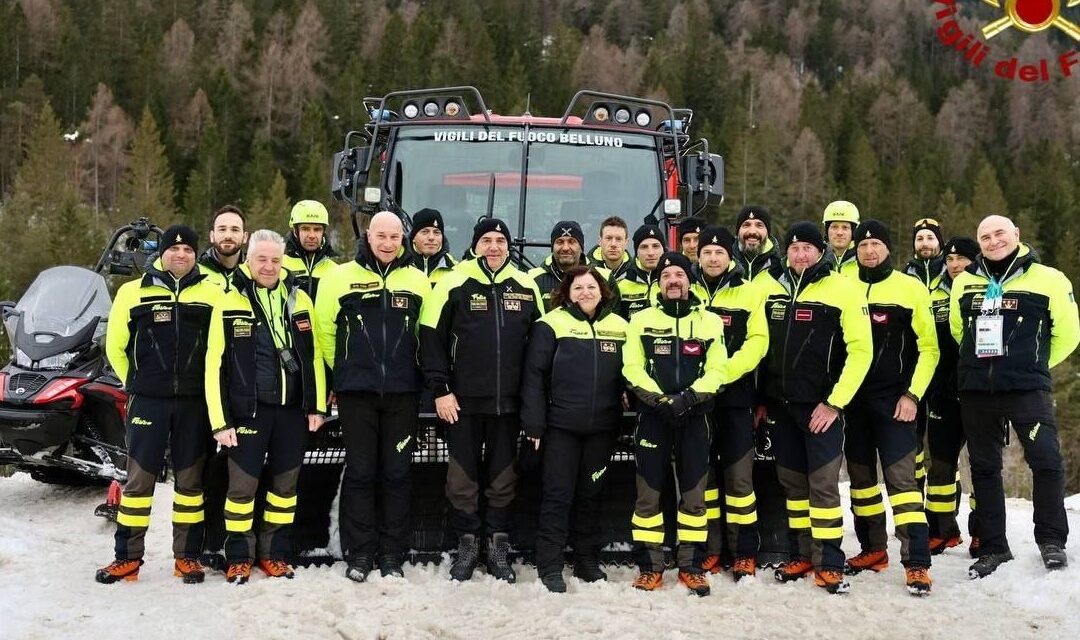 Giochi olimpici, visita del capo dei vigili del fuoco Mannino a Cortina