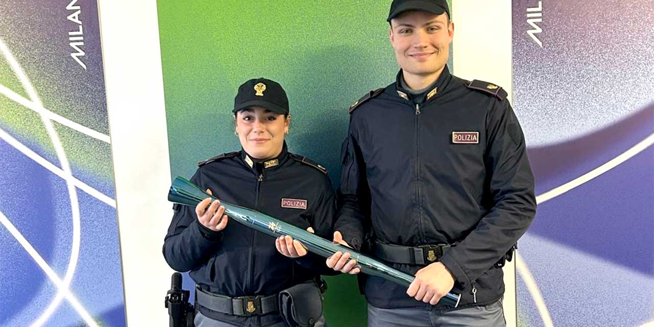 Torcia olimpica polizia