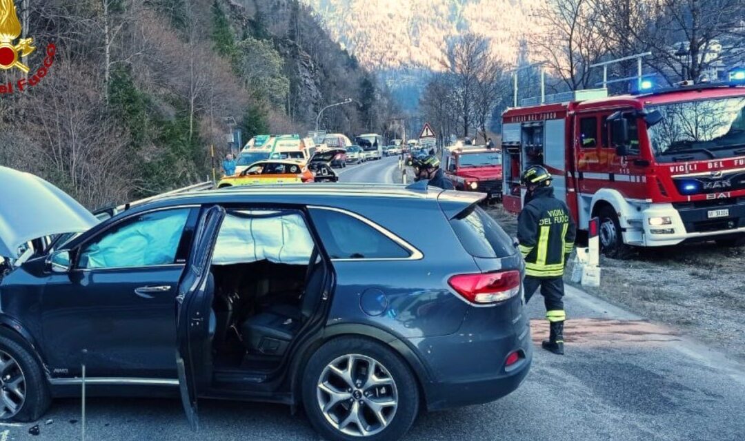 Incidente stradale ad Alleghe: scontro sulla SR 203 Agordina, due persone soccorse