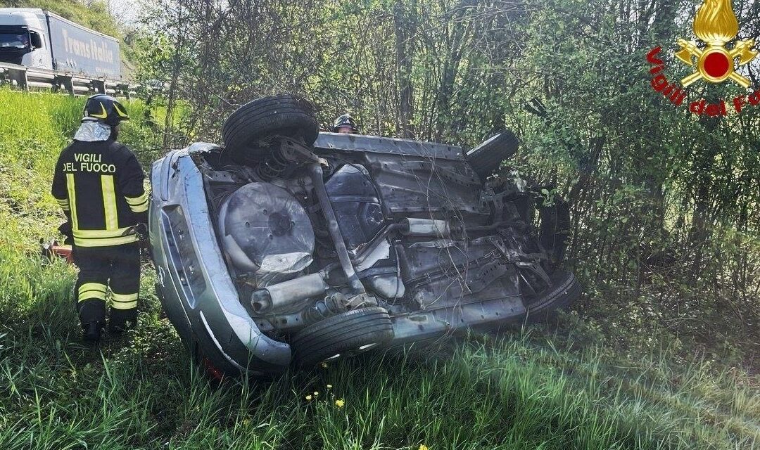Incidente a Sedico: auto fuori strada lungo la SP635, paura per il conducente