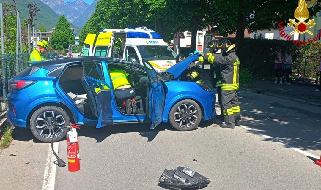 Belluno, incidente in via Cusighe: auto contro un albero, ferito il conducente