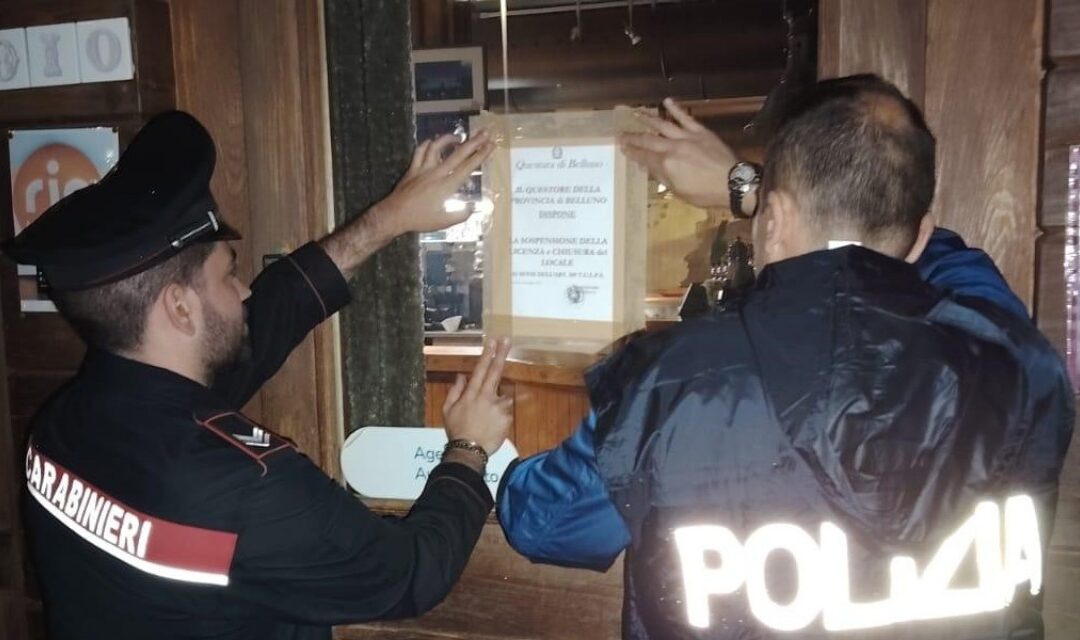 Ordine pubblico, il Questore sospende per 20 giorni la licenza della “Pizzeria da Frank” a Quero Vas