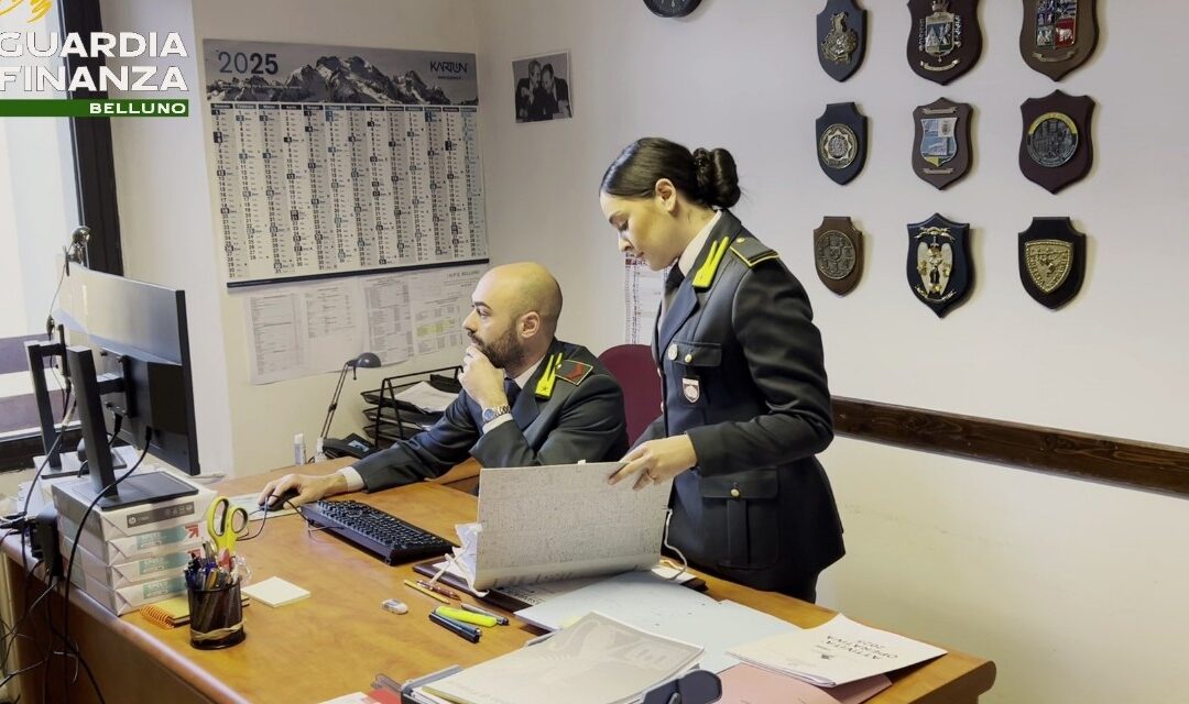 Evasione fiscale e lavoro nero nel Bellunese: la Guardia di Finanza sospende un bar in Cadore e segnala quattro lavoratori irregolari