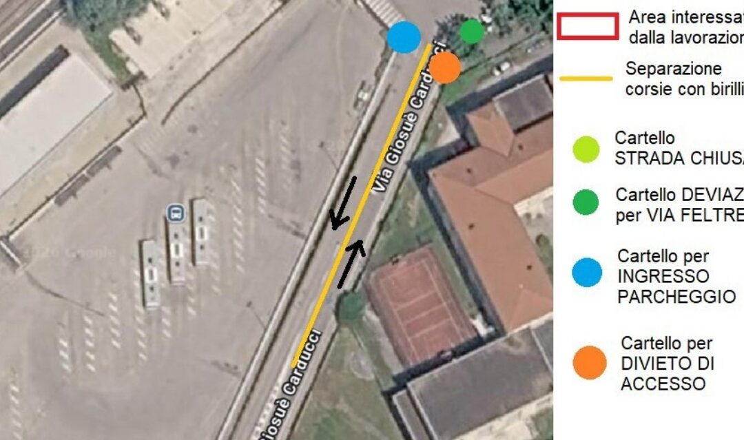 Lavori all’acquedotto in via Carducci a Belluno: scattano le modifiche alla viabilità dal 22 giugno