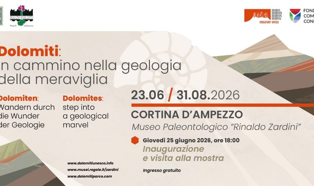 Dolomiti senza tempo: a Cortina la mostra che racconta 270 milioni di anni di geologia