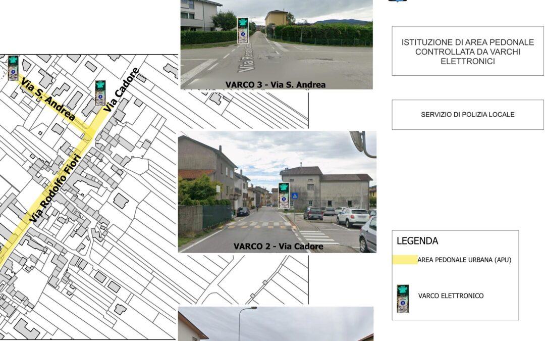 Polpet, nuova area pedonale: dal 1° settembre i varchi elettronici in pre-esercizio
