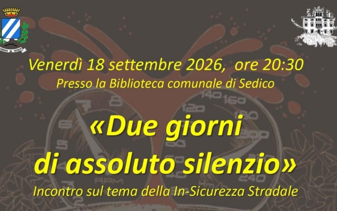 Sicurezza stradale, incontro pubblico a Sedico: “Due giorni di assoluto silenzio”