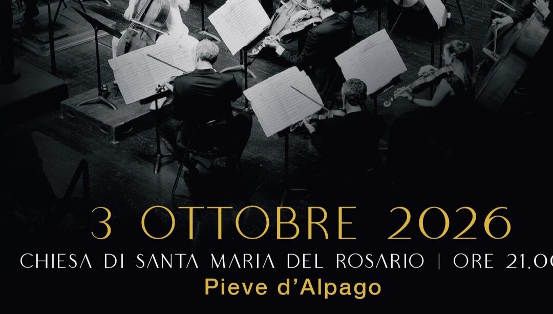 Musica d’autore a Pieve d’Alpago: l’Orchestra di Padova e del Veneto in concerto il 3 ottobre