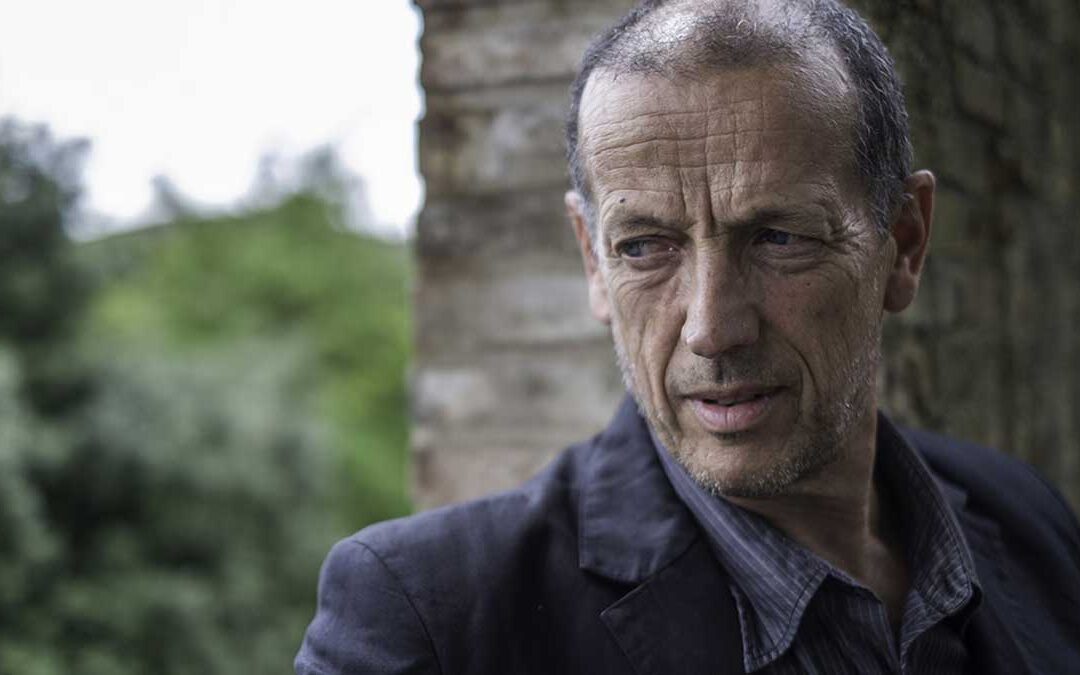 Marco Baliani in prova alla Casa delle Arti di Belluno per la nuova produzione di Tib Teatro