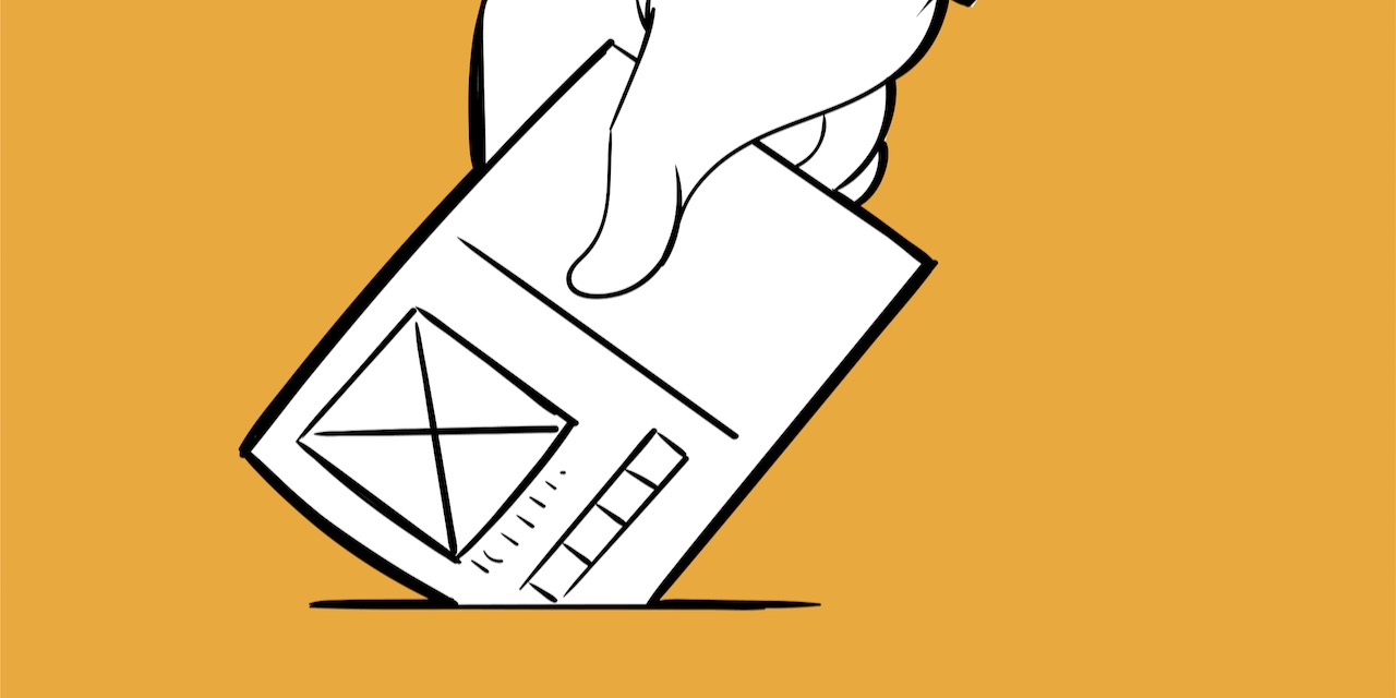Hand drawing illustration of election concept