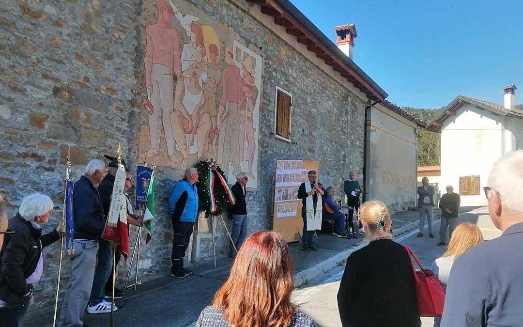 Festa della Bandiera a Belluno, restaurato il murale di Franco Fiabane a Sala