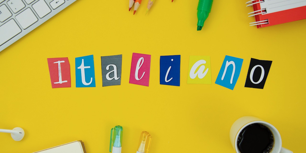 italian-lettering-yellow-background