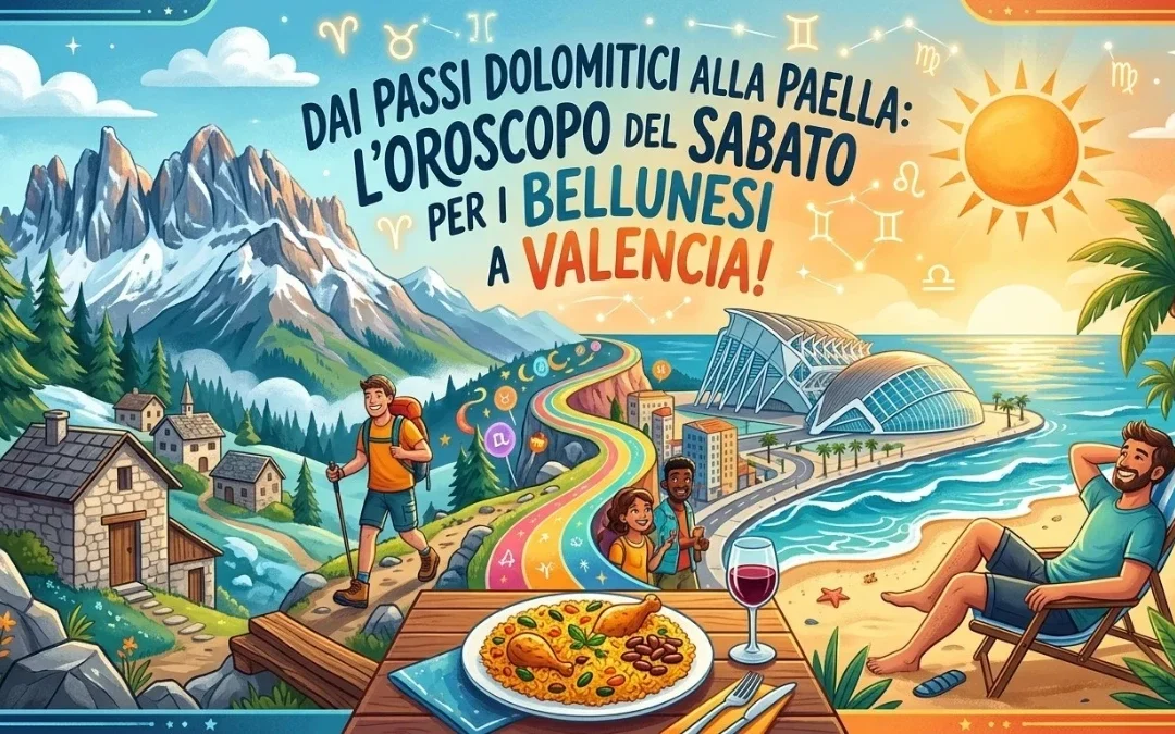 Dai passi dolomitici alla Paella: l’Oroscopo del sabato per i bellunesi a Valencia!
